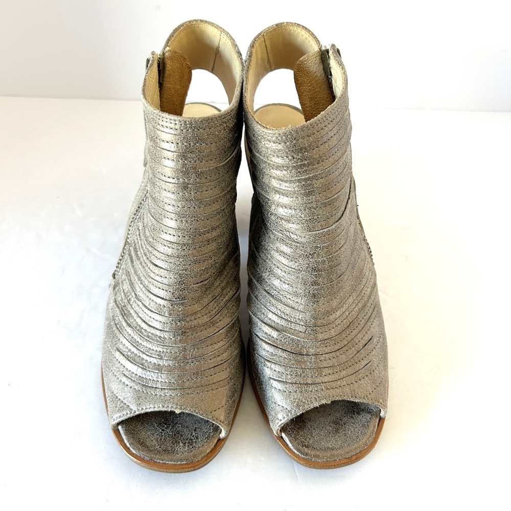 Paul Green Cayanne Bootie Sandal Heel Shoe Metallic Peep Toe Size EU35.5 US 5.5 - Picture 8 of 15